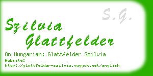 szilvia glattfelder business card